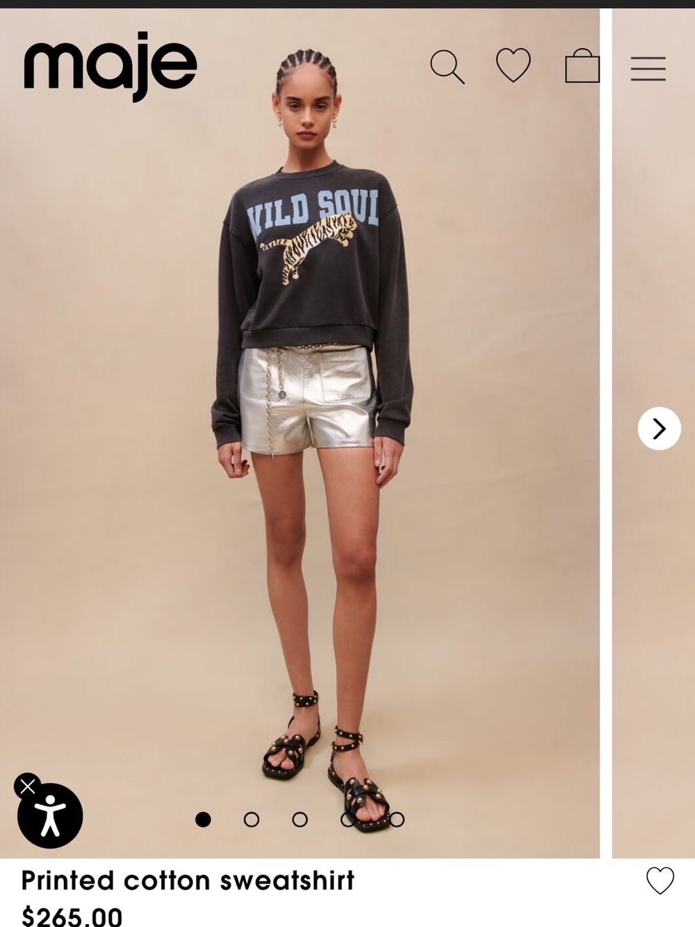 Maje sweatshirt wild soul